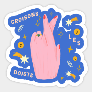 Fingers crossed Sticker